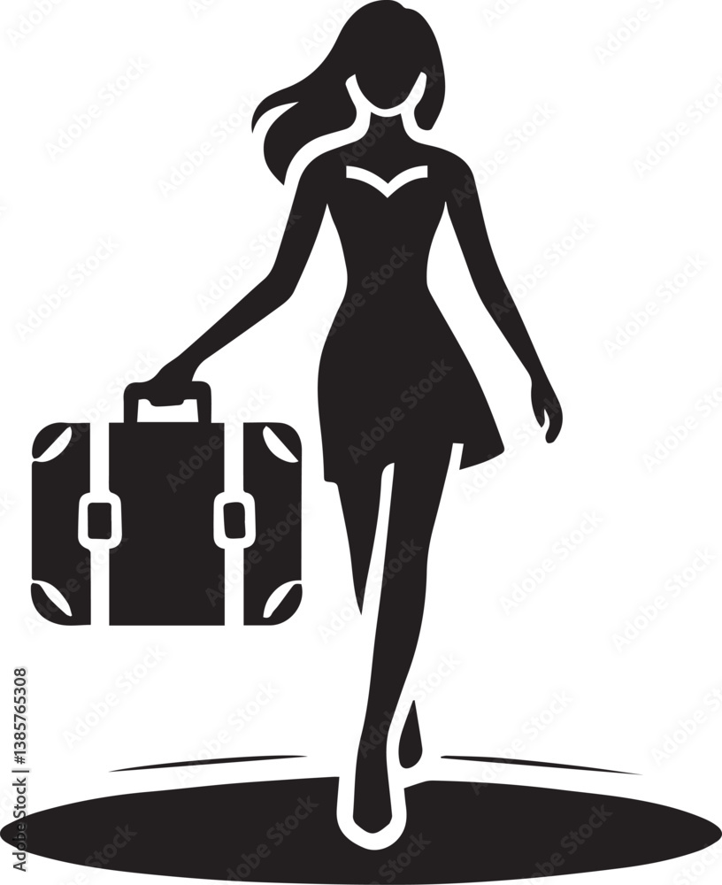 Man with luggage bag silhouette vector, Man with luggage logo vector , Man with luggage vector illustration full body Man with luggage bag silhouette vector, Man with luggage logo vector , Man with luggage vector illustration full body