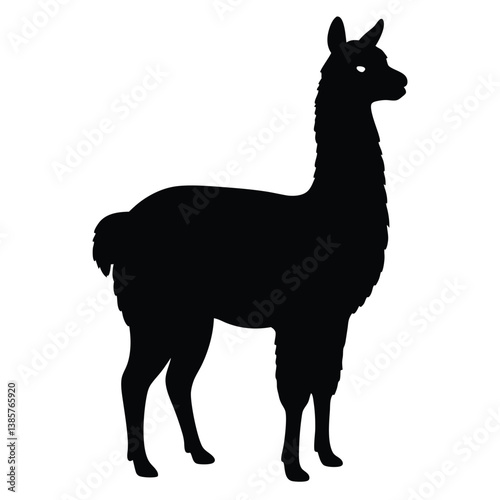 llama cartoon illustration vector design, Stylish llama silhouette set for creative artistic purposes, Llama illustration, minimalist llama vector, alpaca silhouette vector illustration, alpaca.