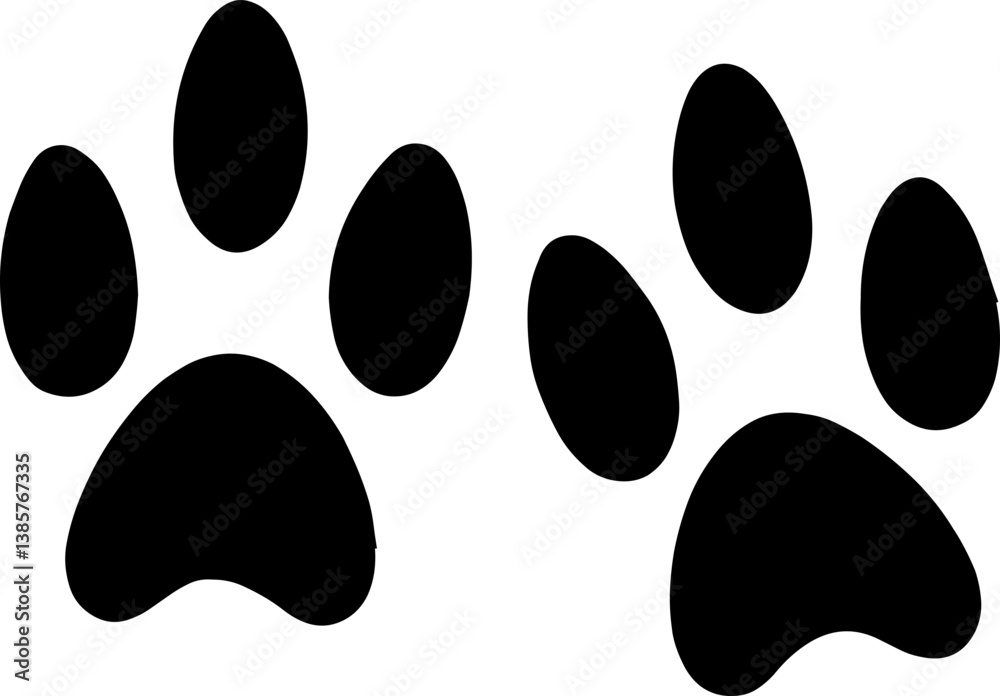 Fototapeta premium Cat Paws Tattoo Style
