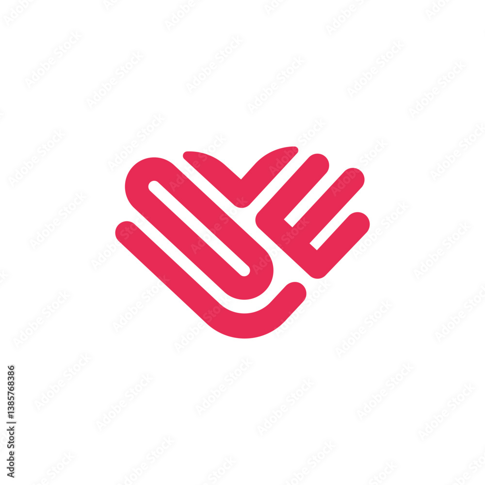 Love Typography Logo Heart Shape Vector Design for Romantic and Creative Branding Love Typography Logo Heart Shape Vector Design for Romantic and Creative Branding