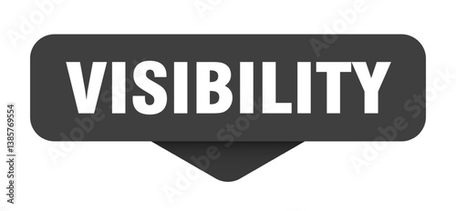 visibility sticker. visibility sign on transparent background