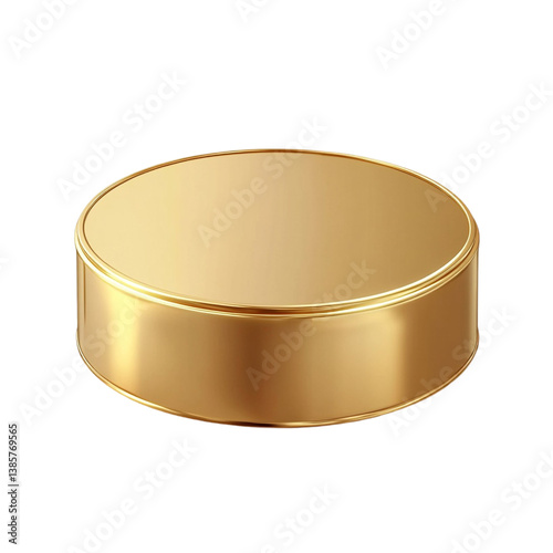 Elegant golden round pedestal luxurious display stand