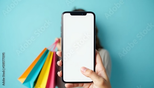 Person Holding Smartphone and Shopping Bags