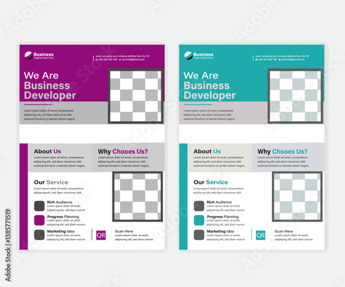 A4 modern unique professional corporate business flyer design template .or brochure designs for company advertising. Digital marketing expert template for expert business