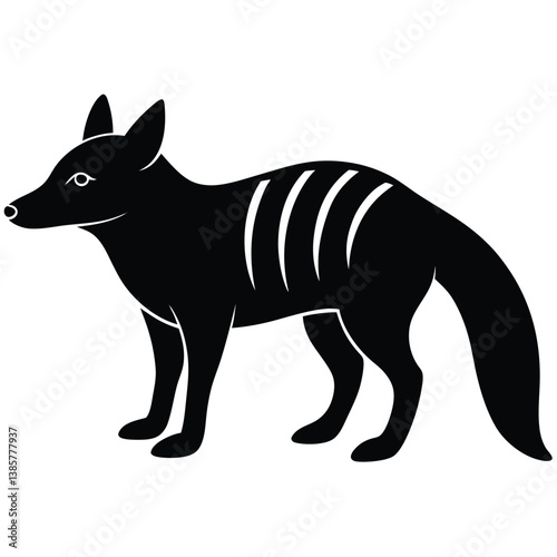 Aardwolf, Abstract Aardwolf Silhouette with Artistic Appeal - Aardwolf Vector - Aardwolf Illustration, Bold and Striking Aardwolf Silhouette for Stickers and Decals - Aardwolf Vector - Aardwolf vector