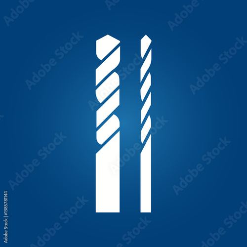 Drill tip trendy creative lovely abstract vector illustration colorful useful design
