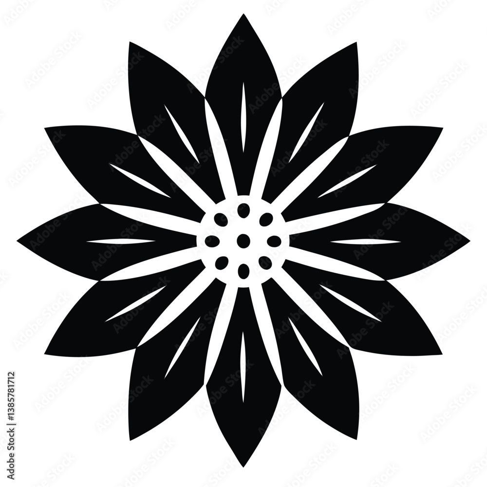 A watermelon flower icon with bright yellow petals.