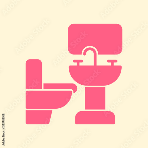 Toilet trendy creative gorgeous abstract vector illustration colorful useful design