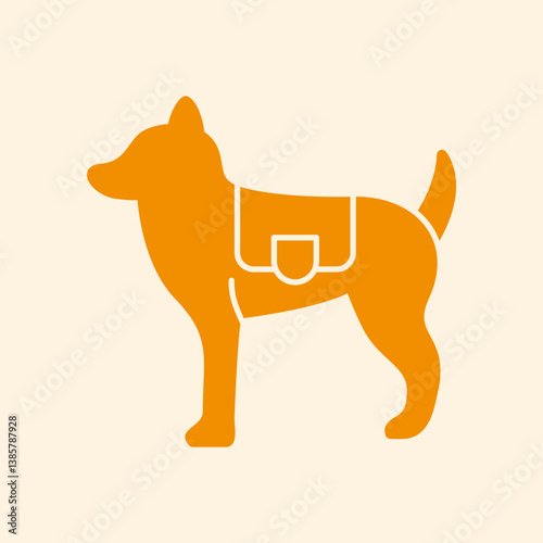 Dog trendy creative handsome abstract vector illustration colorful useful design