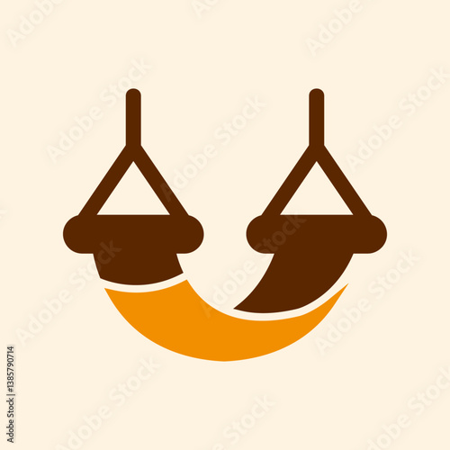 Hammock trendy creative attractive abstract vector illustration colorful useful design