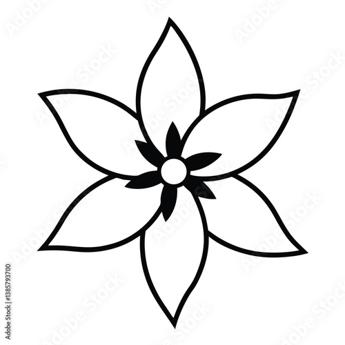 A delicate orange blossom icon with white petals.