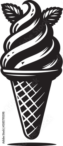 ice crème vector silhouette