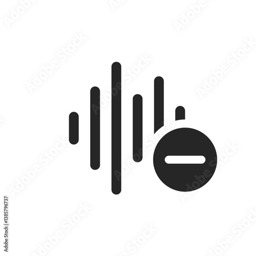 Waveform Badge Minus Icon
