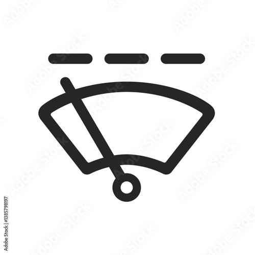 Windshield Front Wiper Intermittent Icon