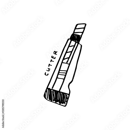 cute hand drawn cutter illustration