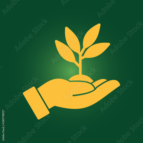 Reforestation trendy charming abstract vector illustration colorful useful design