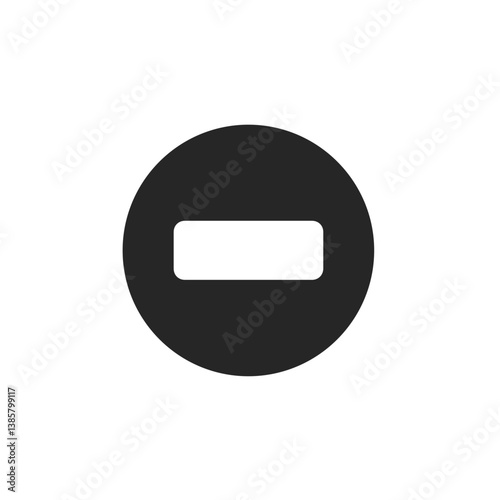 Wrong Way Sign Filled Icon