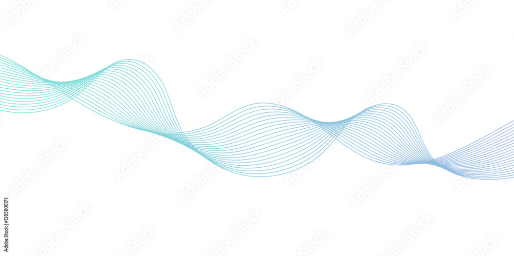Smooth Wave Line Background. Abstract Flowing Curve with Gradient Effect Smooth Wave Line Background. Abstract Flowing Curve with Gradient Effect