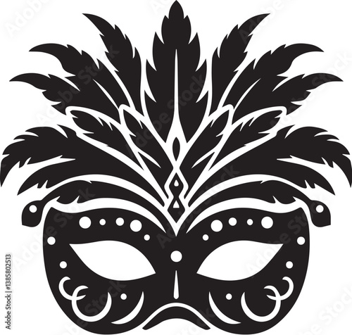 vector black carnival mask