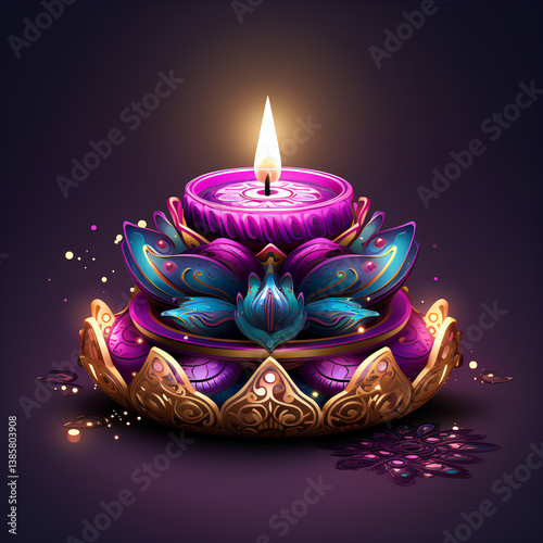 christmas candles on dark background
