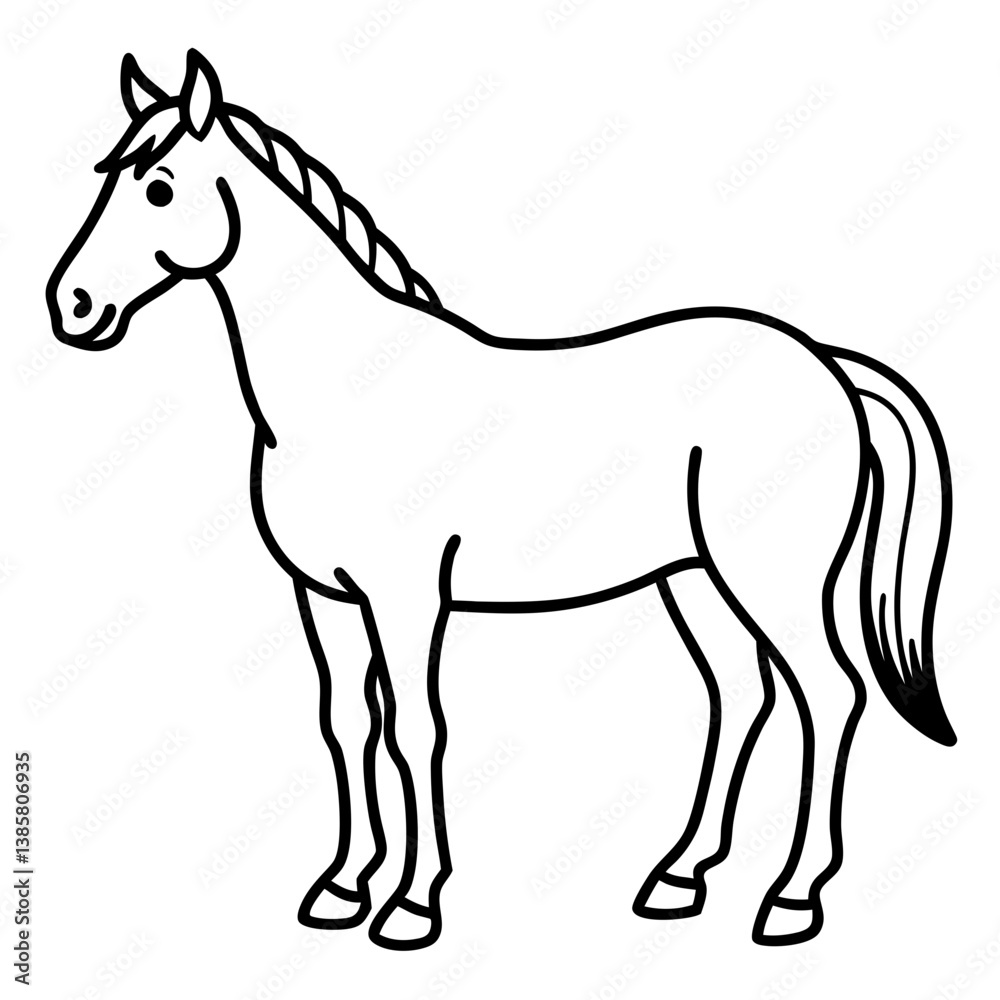 Minimalist Horse Vector Art Minimalist Horse Vector Art
