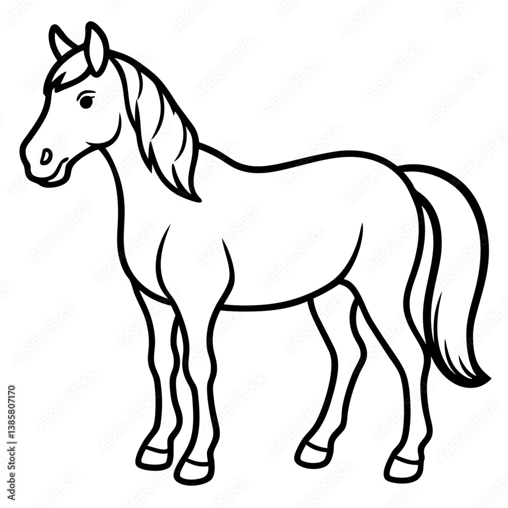 Minimalist Horse Vector Art Minimalist Horse Vector Art