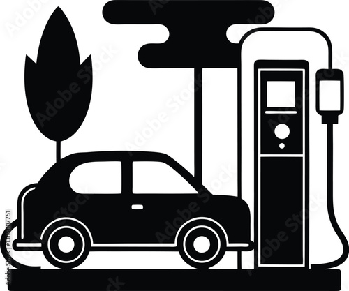 gas station vector illustration