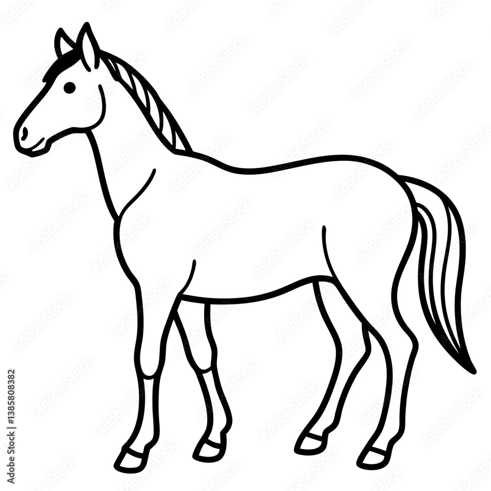 Minimalist Horse Vector Art Minimalist Horse Vector Art