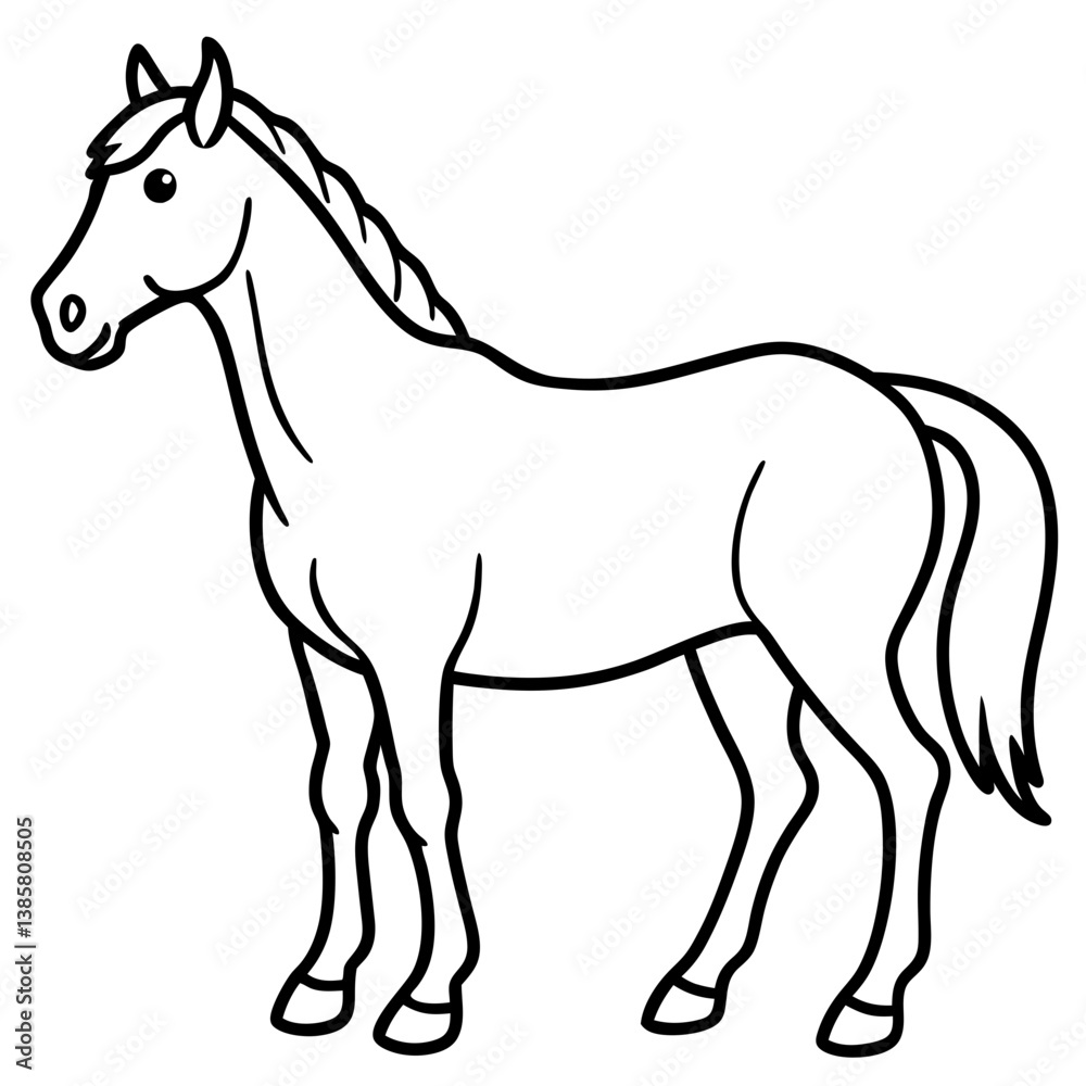 Minimalist Horse Vector Art Minimalist Horse Vector Art