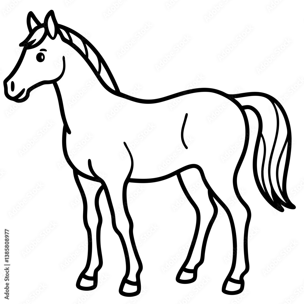 Minimalist Horse Vector Art Minimalist Horse Vector Art