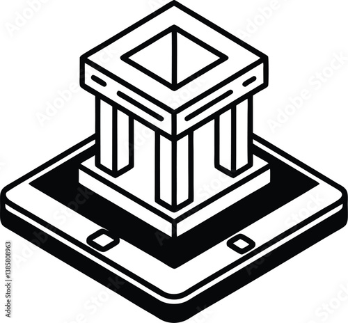 Isometric mobile banking eps.
