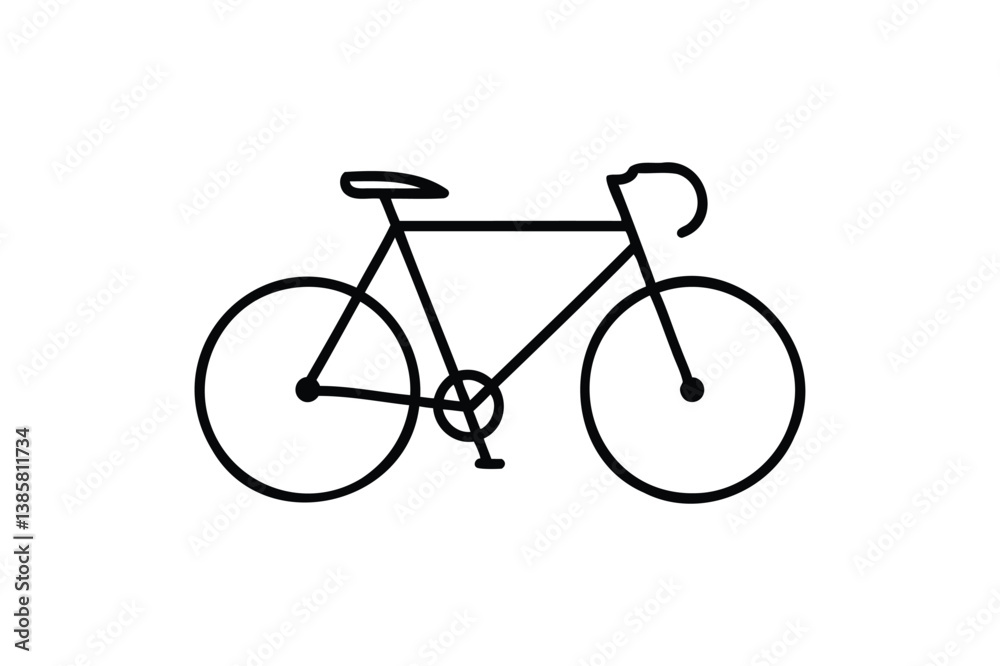 Fototapeta premium Classic bike to get around vector on white background