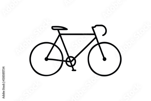 Classic bike to get around vector on white background