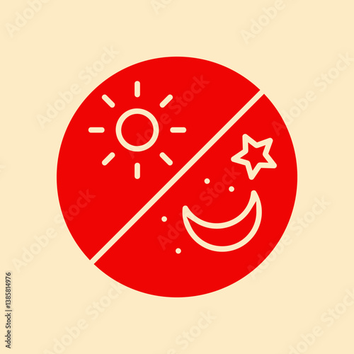 Day and Night trendy magnificent abstract vector illustration colorful useful design