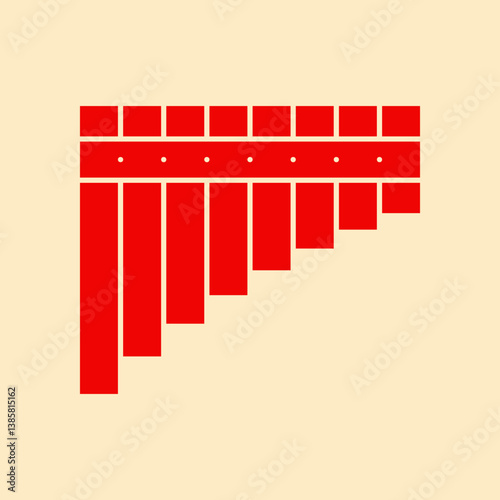 Pan Flute trendy magnificent abstract vector illustration colorful useful design