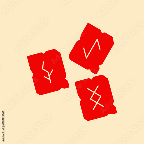 Runes trendy magnificent abstract vector illustration colorful useful design