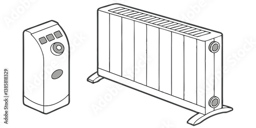 Electric Heater Vector: Modern Heating Solutions for Home and Office Use