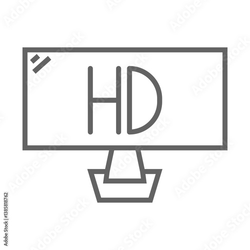 HD Television Icon Design