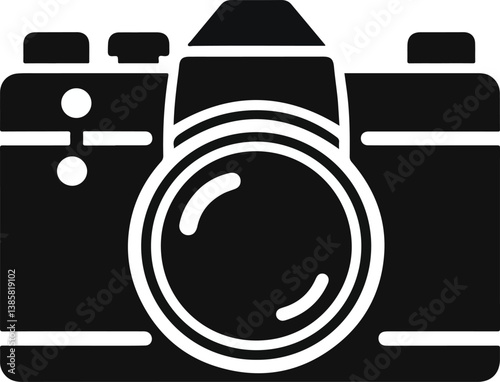 Photo camera vector silhouette