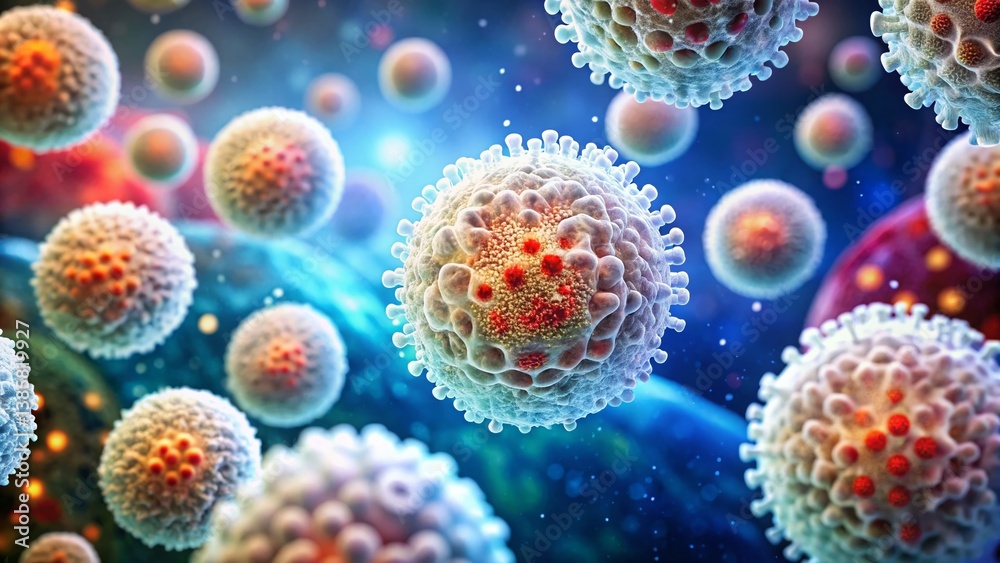 Microscopic View of White Blood Cells in Urine Sediment Microscopic View of White Blood Cells in Urine Sediment
