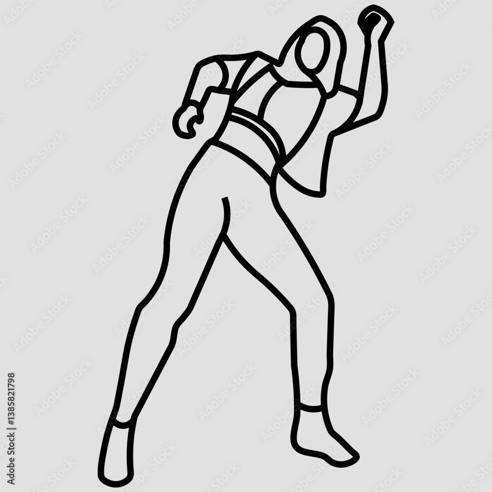 Silhouette of a man and woman running in a sporty pose vector illustration Silhouette of a man and woman running in a sporty pose vector illustration