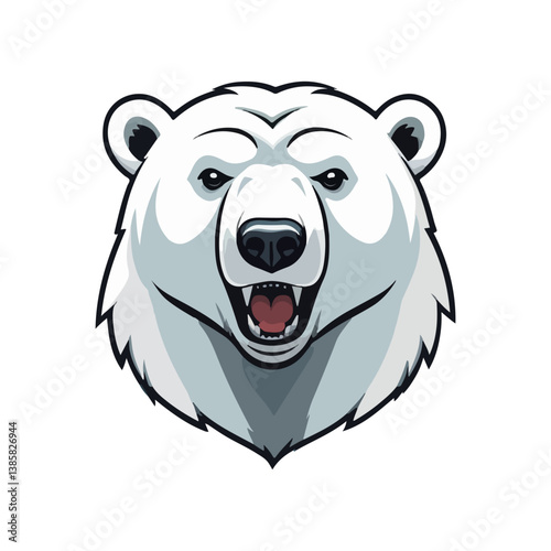 mascot logo of polar bear
