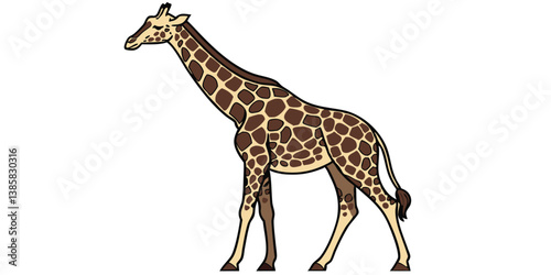 Stylized Giraffe Vector Illustration for Creative Projects and Designs