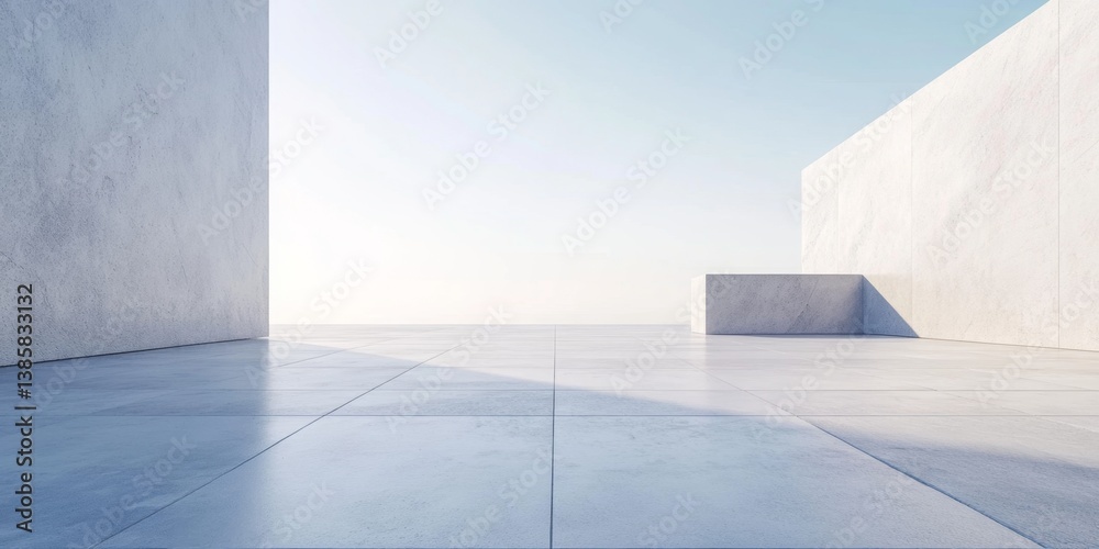 Obraz premium Modern Marble Architecture Empty Space Daylight
