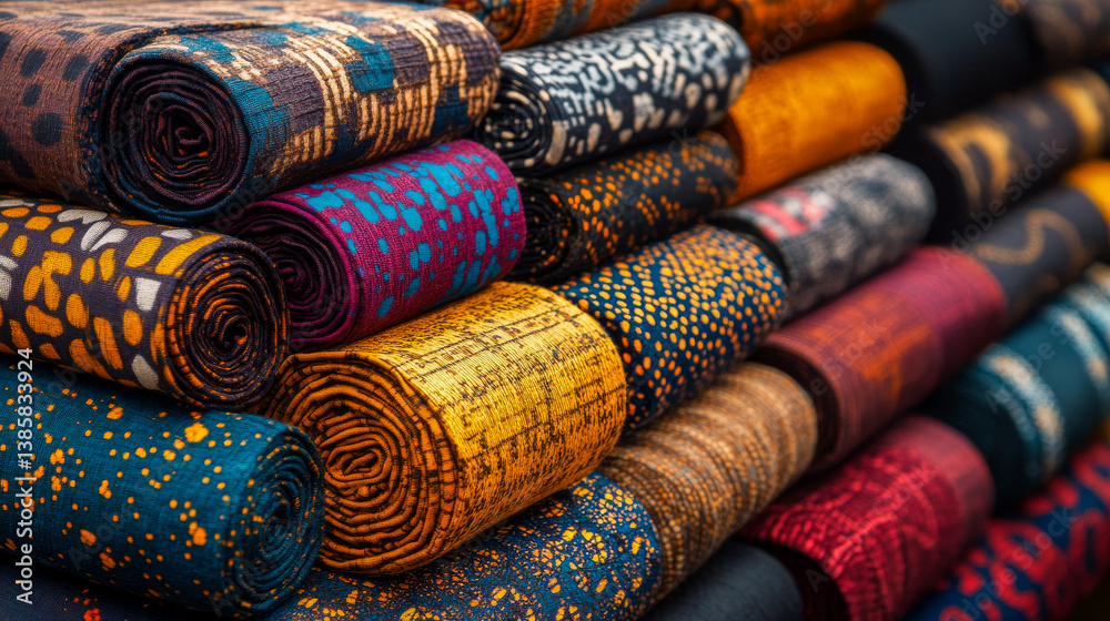 Showcase of Vibrant authentic fabric with unique pattern. Abstract intricate textiles materials and geometric patterns background Showcase of Vibrant authentic fabric with unique pattern. Abstract intricate textiles materials and geometric patterns background