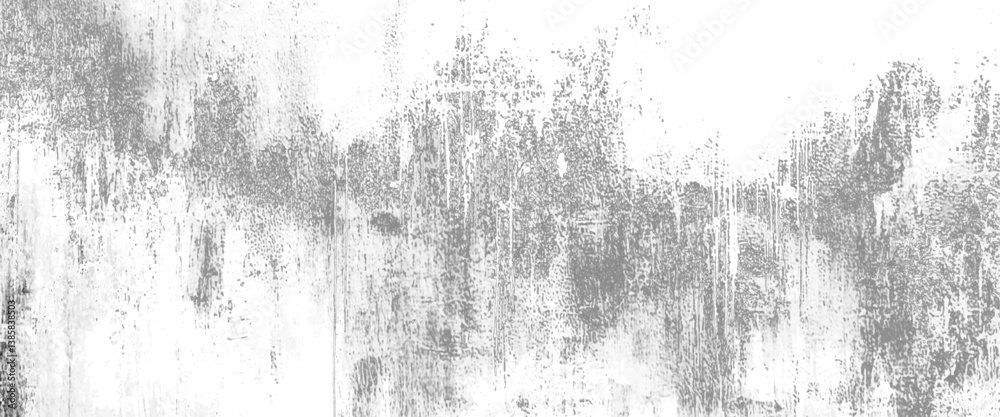 Vector retro surface texture in black and white vintage distress background.