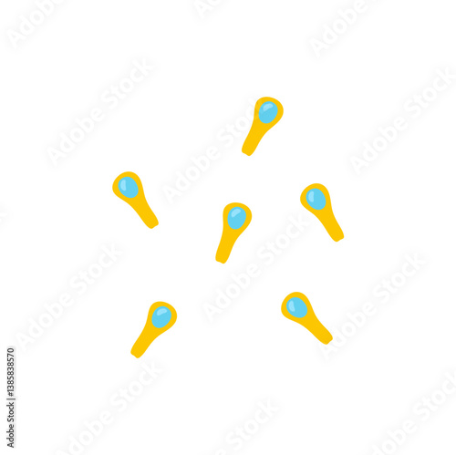 Bacteria Clostridium botulinum. Cartoon bacteria, biological microorganism. Microorganism flat vector illustration.