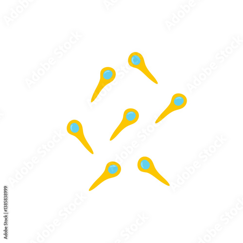 Bacteria Clostridium botulinum. Cartoon bacteria, biological microorganism. Microorganism flat vector illustration.