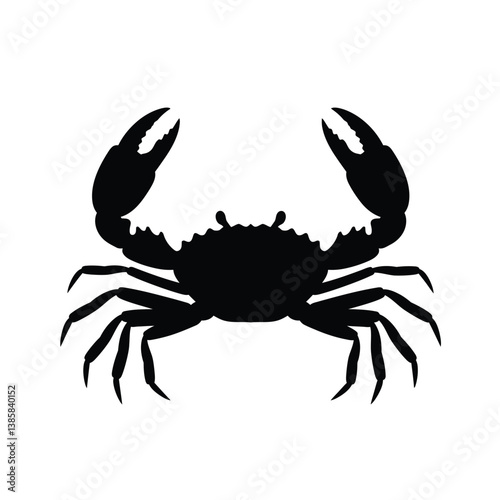 red crab on white background