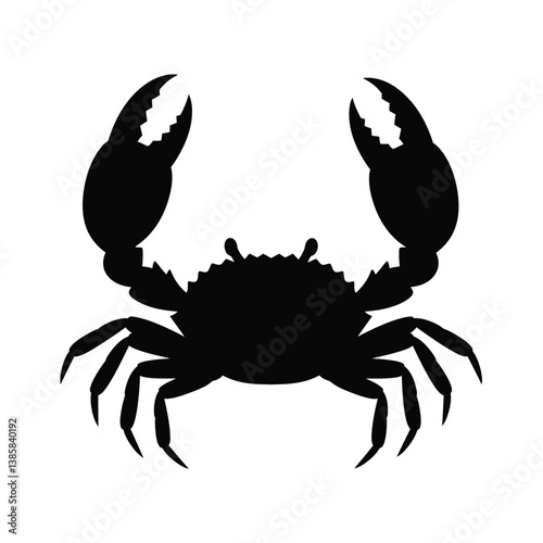 crab on white background